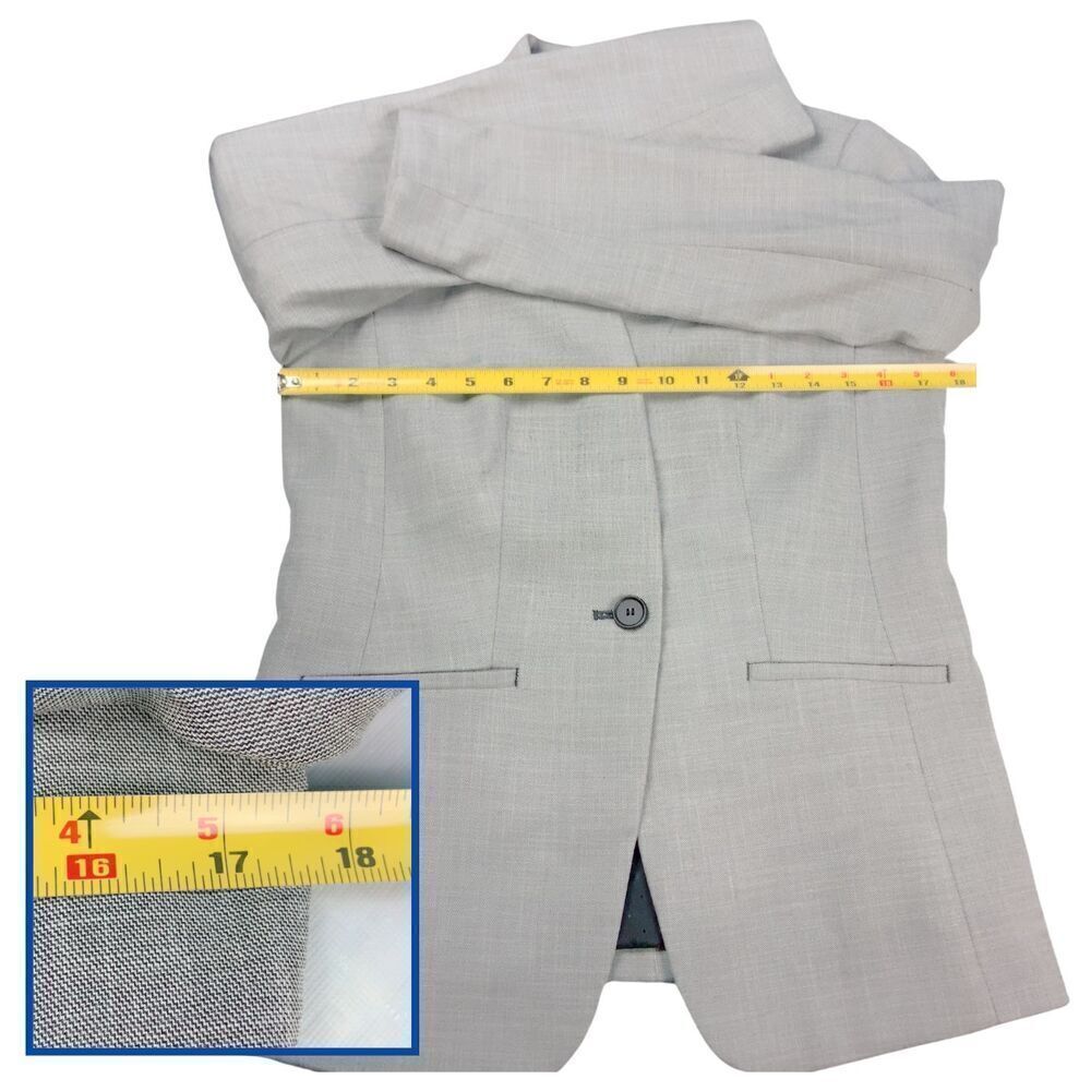 Talbots Women's Light Gray Single Button Stand Co… - image 6